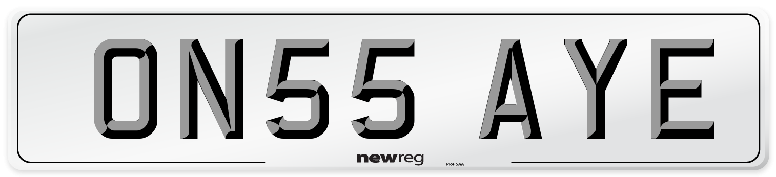 ON55 AYE Number Plate from New Reg